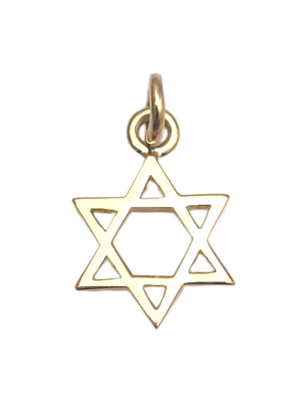 18K Yellow Gold Star of David Pendant #25271